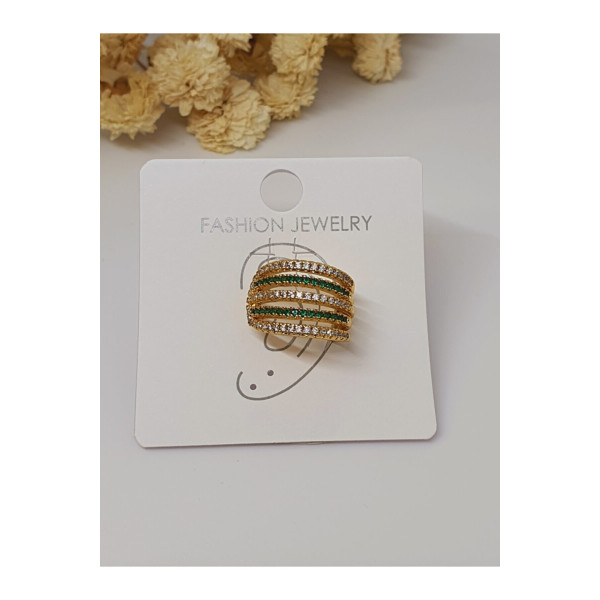 Zümrüt Taşlı Kıkırdak Küpe