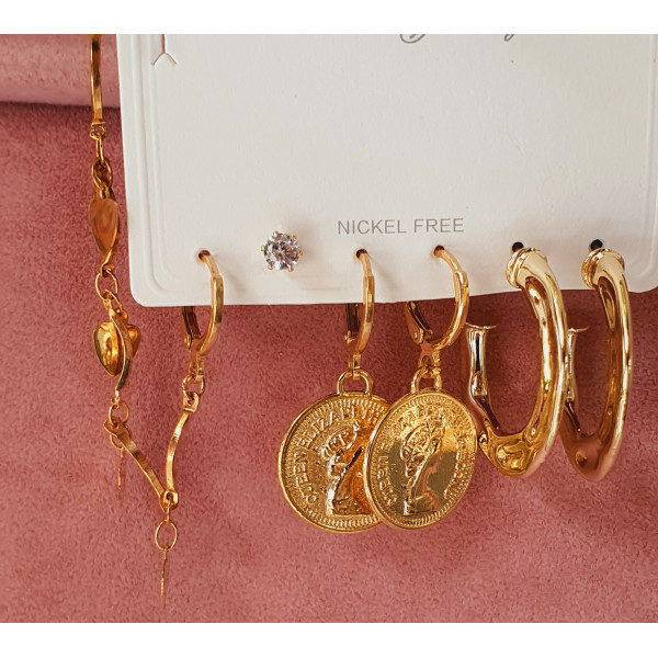 Set Gold Küpe