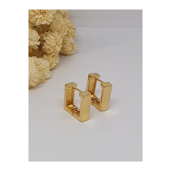 Gold Kare Küpe