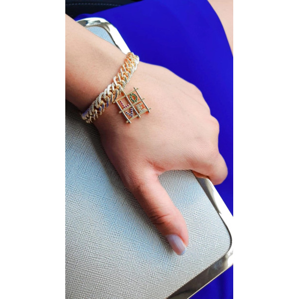 Love Detaylı Gold Bileklik