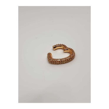 Kalpli Taşlı Gold Kı...