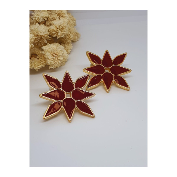 Kırmızı Renkli Küpe