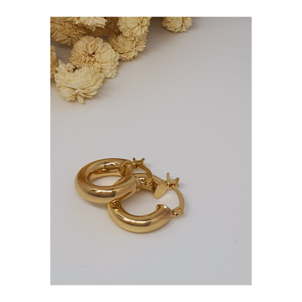 Small Gold Halka Küpe