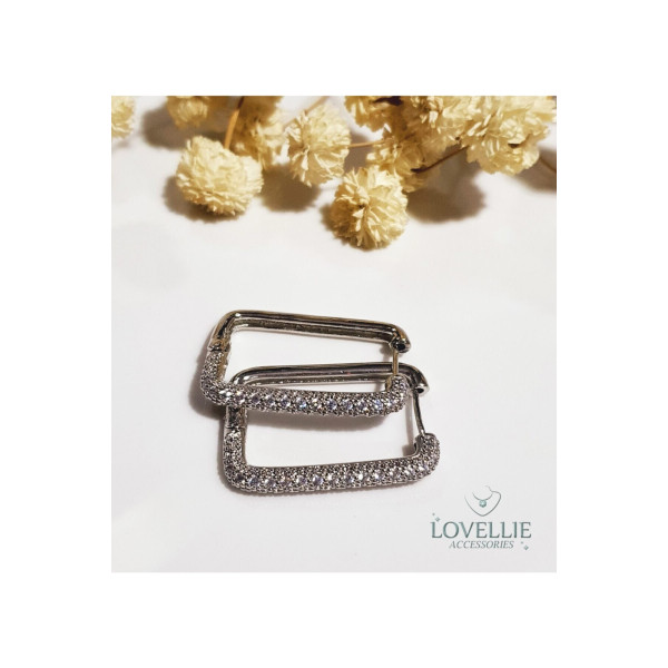 Zirkon Taşlı Silver Küpe