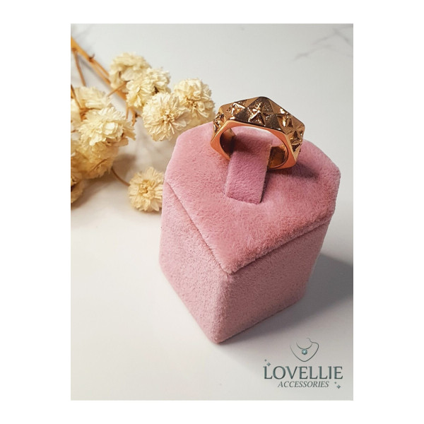 Yıldız Detaylı Gold Yüzük